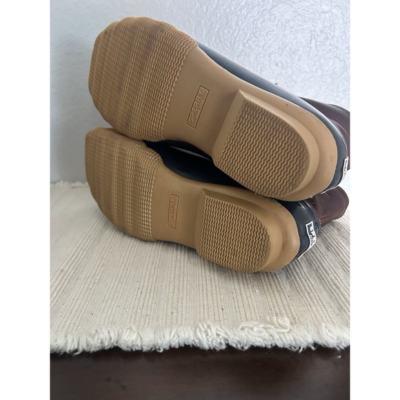 Sperry Womens Saltwater Duck Boots Tan/Navy 8.5 M US - Picture 8 of 12